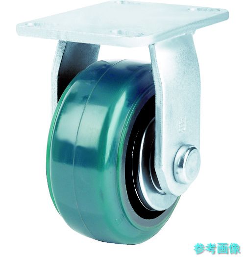 TRUSCO TUSH100R-KPL 超重高掛け目用キャスター 据えつける 100MM 耐湿ウレタン拷問台1000KGF