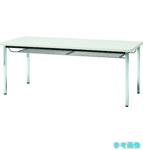 メーカー直送(北海道・沖縄・離島は除く) (TRUSCO) TDST1575-W 会議用テーブル 1500X750XH700 下棚付 丸脚 ホワイト 52,946円