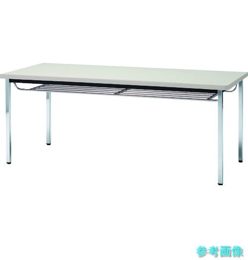 メーカー直送(北海道・沖縄・離島は除く) (TRUSCO) TDST1575-NG 会議用テーブル 1500X750XH700 下棚付 丸脚 ニューグレー