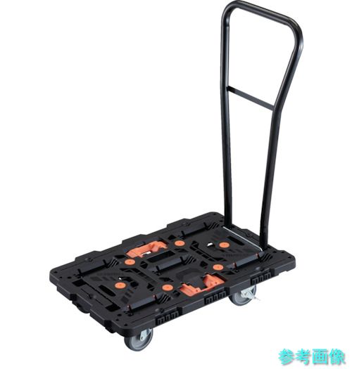 TRUSCO BT700J5S2H-E100T 継ぎ合わせる式脂製平台車 ビートル 700X450 自在5輪 内2輪ストッパー付 脱着式手持ち部分付 とめたろう付 花・ガーデン・DIY-物流・運搬器具
