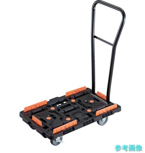 TRUSCO BT700KJ3S2H-E100 継ぎ合わせる式脂製平台車 ビートル 700X450 自在3輪 内2輪ストッパー付 脱着式手持ち部分付 コボレ御仕舞い仕掛ける付 花・ガーデン・DIY-台車