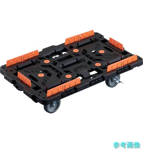 TRUSCO BT700KJ5S2-E100 繋ぎ合わせる式脂製平台車 ビートル 700X450 自在5輪 内2輪ストッパー付 コボレ打ちきり書き割り付
