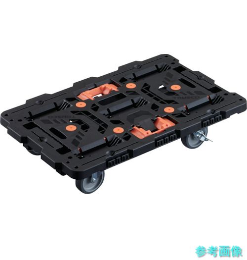 TRUSCO BT700J5S2-E100T 繋ぎ合わせる式脂製平台車 ビートル 700X450 自在5輪 内2輪ストッパー付 とめたろう付