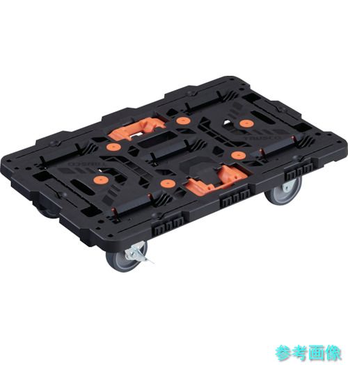 TRUSCO BT700J3S2-E100T かかわり合い式脂製平台車 ビートル 700X450 自在3輪 内2輪ストッパー付 とめたろう付