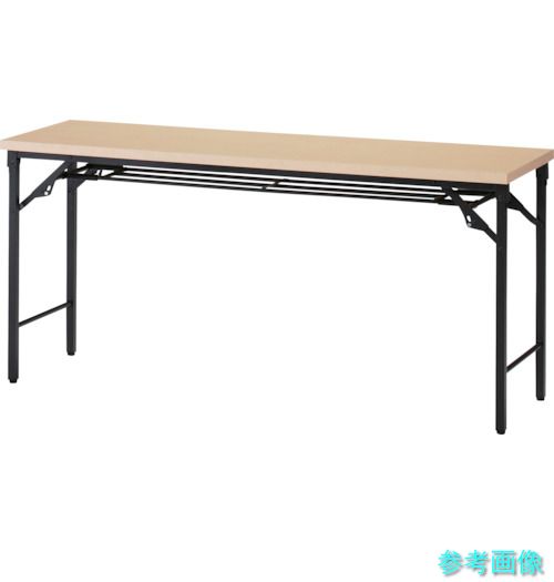 TRUSCO TSTT-1245-C 折りたたみ会議テーブル 1200X450XH700 棚板付 ナチュラル