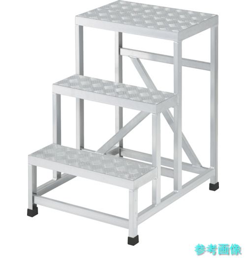 《個人宅配送不可》 TRUSCO WTDBC3-6890 アルミ製溶接一体構造型作業台 三段縞板タイプ(完成品) W600&times;D800&times;H900｜イーキカイ　店