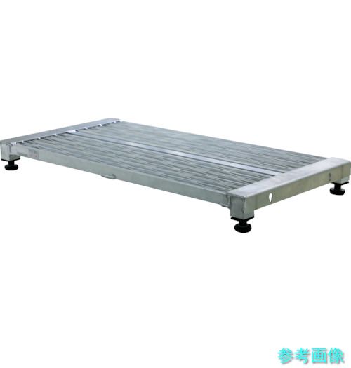 TRUSCO TFSG-0645AL 低床式軽銀製踏み段 グレーチング遣りくち 600X450XH90~120