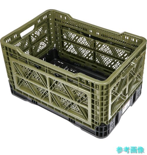 TRUSCO TR-MPBS48-OD サイドオープン型折りたたみメッシュコンテナ48L OD