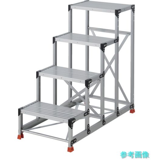 《個人宅配送不可》 TRUSCO TSF-463012 作業用踏台 4段 ステップ奥行300 高さ1.2m 天板600X400