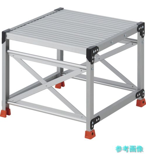 《人間宅送りとどける不可》 TRUSCO TSF-1665 やり方用踏台 1段 高さ0.5m 天板600×600