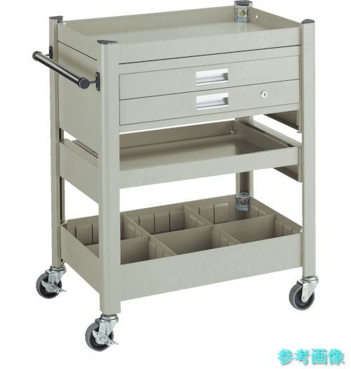 TRUSCO TCW-81B2 コンビネーションワゴン 643X427XH880 スライド棚付