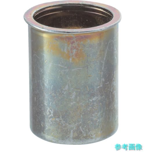 TRUSCO TBNF-6M40S-C クリンプナット薄頭スチール 板厚4.0 M6X1 (1000個入) 【1箱(1000個)】