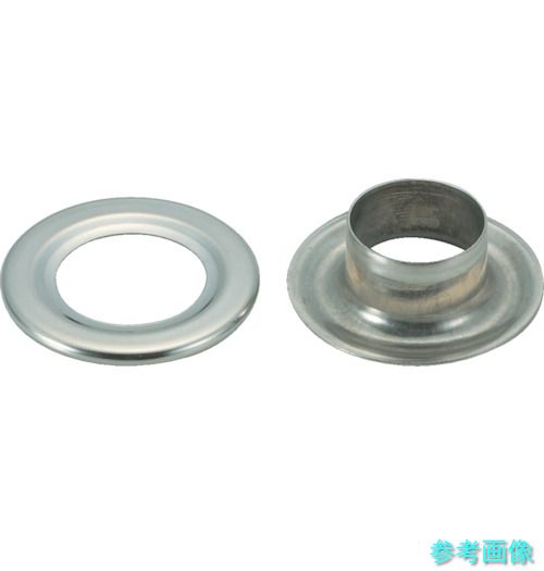 TRUSCO THP-BN4 両面ハトメ 真鍮ニッケルメッキ 4mm 1000組入 (円筒ケース入) 【1PK(1000組)】