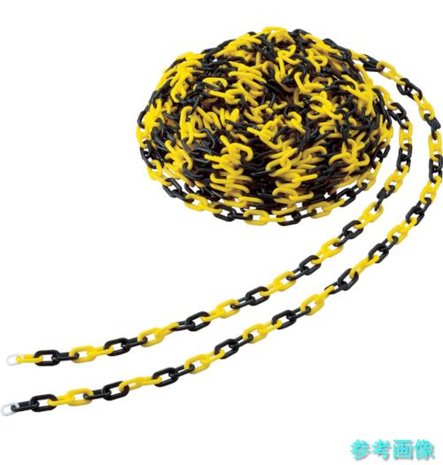 TRUSCO TPC-8YB プラチェーン 8MMX30M 黄/黒