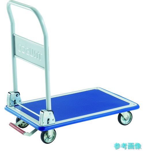 《人間宅送りとどける不可》 TRUSCO 101NKB 押しつける製手押し車 ドンキーカート 折りたたみ式740×480 いの一番式据えつける車ストッパー付