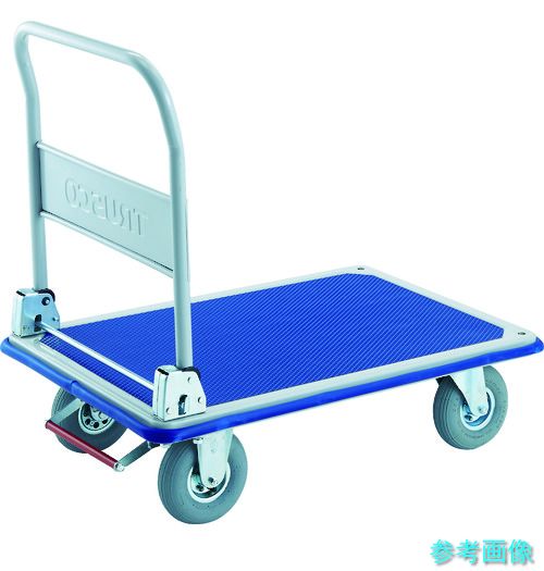 《人間宅送りとどける不可》 (TRUSCO) 301NARKB 押し付ける製手押し車 ドンキーカート 915X615 空気の状態入タイア いの一番式くっ付ける車ストッパー付