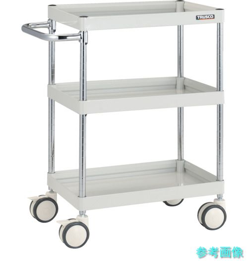 TRUSCO FAW-963D-W ツールワゴン ファルコンワゴン 600×400 ウレタン双輪車 ホワイト