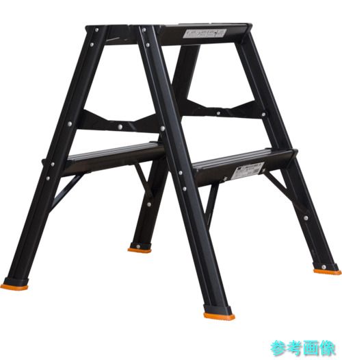 TRUSCO TSAF-2-BK 軽銀製踏台 2段 高甚だしい型 黒