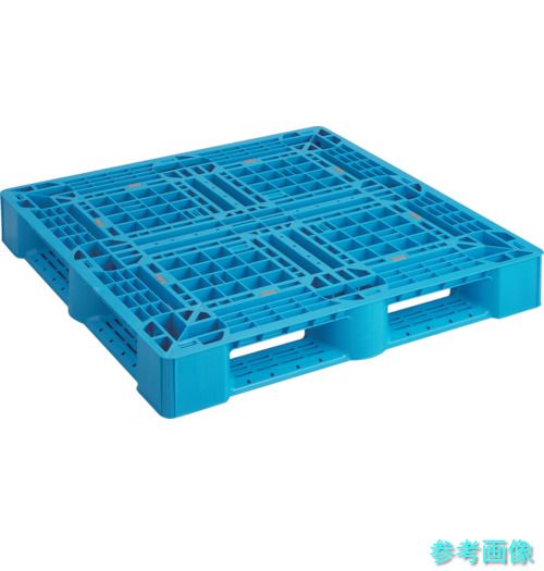 《個人宅配送不可》 TRUSCO SLA-1111N-B 樹脂パレット 片面4方差 1100X1100 青｜イーキカイ　店
