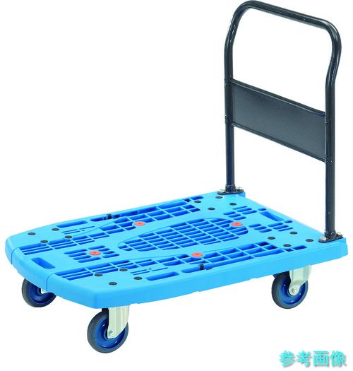 《個人宅配送不可》 TRUSCO MPK900-BS 樹脂台車 カルティオビッグ 固定 900X620 ストッパー付 青