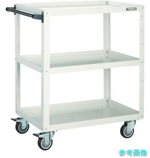 TRUSCO EGW-763UJ-W 物の具手押し車 鷲手押し車 600×400×H740 ウレタン4輪自在 白いこと