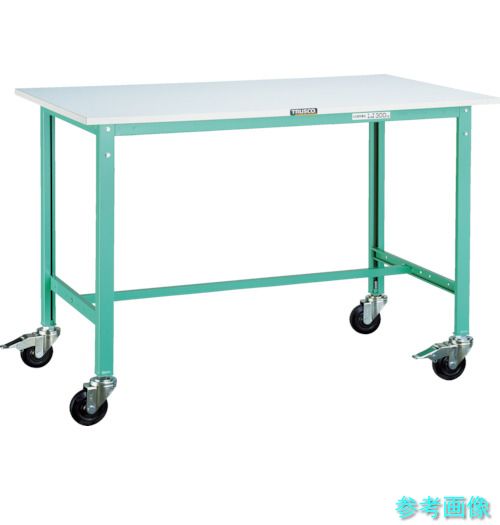 メーカー直送(北海道・沖縄・離島は除く) (TRUSCO) RAE-0975C100 YG 軽荷重作業台(150kg)AE型 900X750XH845 φ100キャスター付 ヤンググリーン色