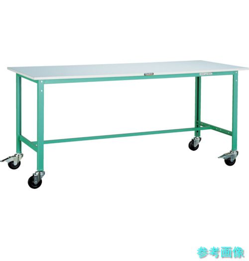 メーカー直送(北海道・沖縄・離島は除く) (TRUSCO) RAE-1809C100 YG 軽荷重作業台(150kg)AE型 1800X900XH845 φ100キャスター付 ヤンググリーン色