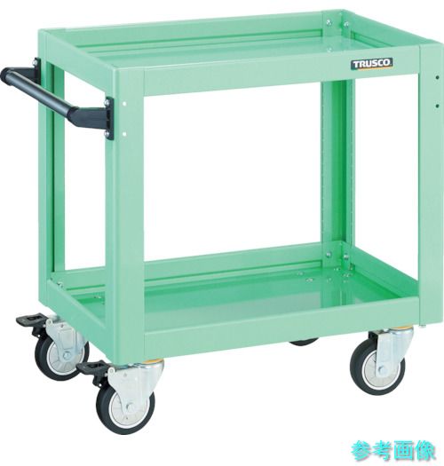 TRUSCO DLWS-662UJ-YG 物の具手押し車 海豚 600×400 4輪自在 ウレタン拷問台 若い者緑であること