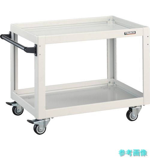 TRUSCO DLWS-672UJ-W ツールワゴン ドルフィン 750&times;500 4輪自在 ウレタン車輪 ホワイト｜イーキカイ　店