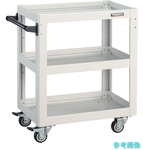 TRUSCO DLWS-763UJ-W 物の具手押し車 海豚 600×400 4輪自在 ウレタン拷問台 白いこと