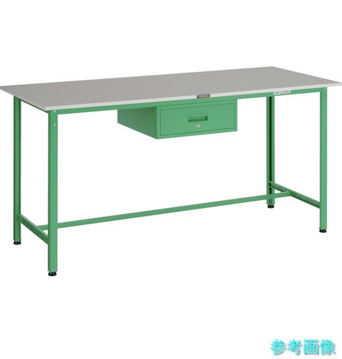 メーカー直送(北海道・沖縄・離島は除く) (TRUSCO) HRAE-1800F1 YG 軽荷重立作業台(300kg)HAE型 1800X750XH900 1段引出付 ヤンググリーン色