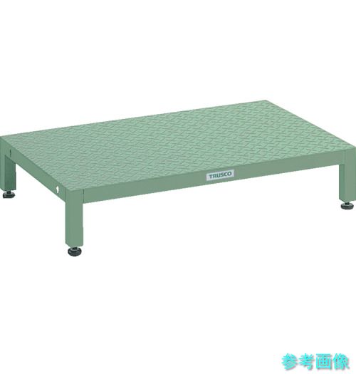 製造会社直送(北海道・沖縄・離島は除く) (TRUSCO) UFSH-0960S 高床用縞鋼板踏み段 900X600XH190~220