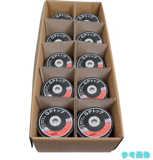 TRUSCO TGP10015-A-80-100P まとめ買い GPトップ アランダム Φ100 ＃80 100枚入 【1箱(100枚)】｜イーキカイ　店