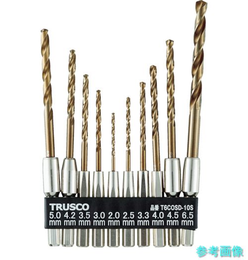 TRUSCO T6COSD-10S 六角軸青緑色せん孔機 10本組 【1Ｓ(10本)】