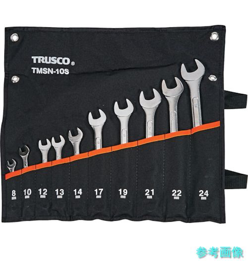 TRUSCO TMSN-10S コンビネーションスパナセット(パネルタイプ) (10本組)