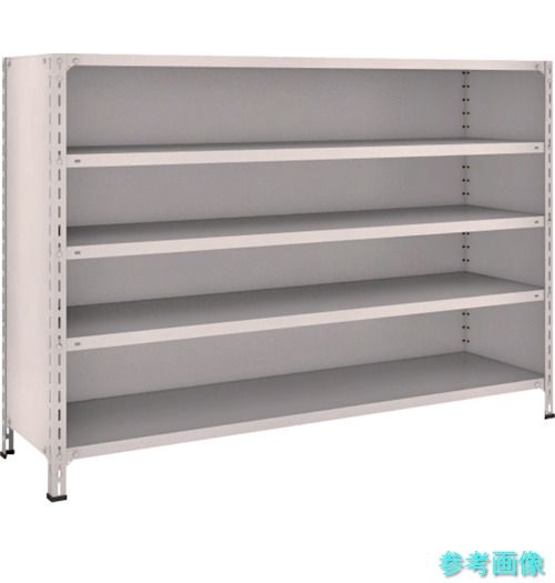 TRUSCO 46X-25 スチールラック 軽量棚背板・側板付 W1800XD450X1200 5段 ネオグレー