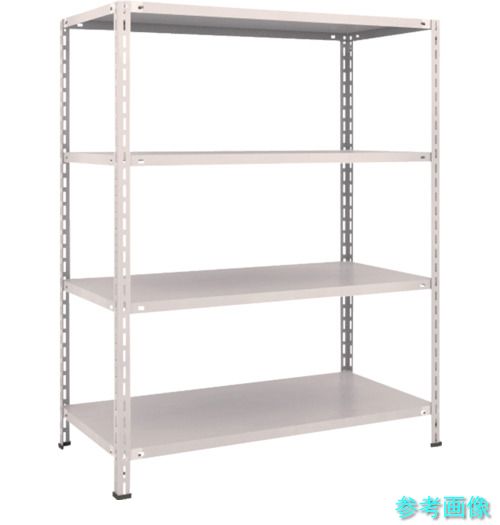 TRUSCO L54W-14 スチールラック 軽量棚 中棚ボルトレス型1200X600X1500 4段 ネオグレー｜イーキカイ　店 17,741円