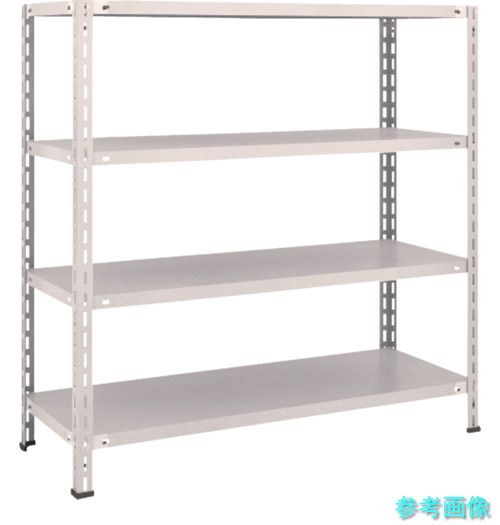 TRUSCO L44X-14 スチールラック 軽量棚 中棚ボルトレス型1200X450X1200 4段 ネオグレー