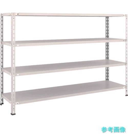 TRUSCO L46X-14 スチールラック 軽量棚 中棚ボルトレス型1800X450X1200 4段 ネオグレー|イーキカイ 店