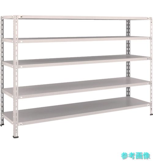 TRUSCO L46X-15 スチールラック 軽量棚 中棚ボルトレス型1800X450X1200 5段 ネオグレー