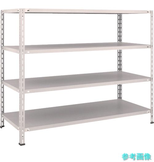 TRUSCO L45W-14 スチールラック 軽量棚 中棚ボルトレス型1500X600X1200 4段 ネオグレー