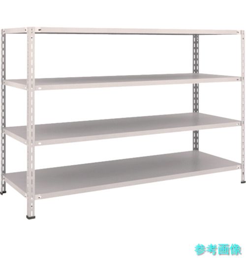 TRUSCO L46W-14 スチールラック 軽量棚 中棚ボルトレス型1800X600X1200 4段 ネオグレー