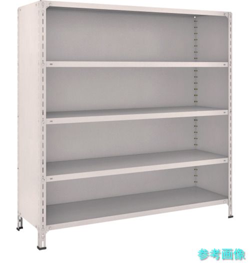 TRUSCO 55X-25 スチールラック 軽量棚背板・側板付 W1500XD450X1500 5段 ネオグレー｜イーキカイ　店