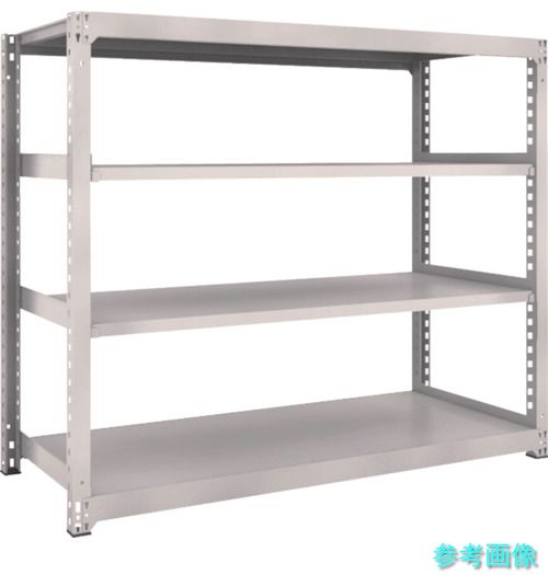 TRUSCO M3-5674 スチールラック M3型中量棚 1800×721×H1500 4段 単体 ネオグレー