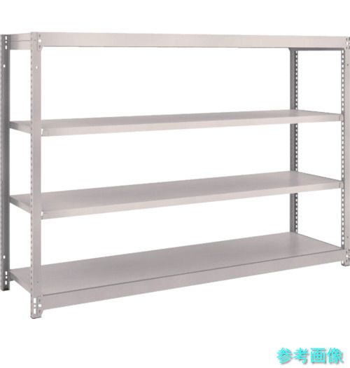 TRUSCO M1.5-4644 スチールラック M1.5型軽中量棚 1760×445×H1200 4段単体 ネオグレー