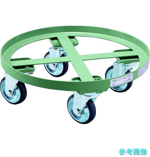 メーカー直送(北海道・沖縄・離島は除く) (TRUSCO) RC-500 円形台車 全周ガイド型 荷重500kg 台寸Φ610｜イーキカイ　店