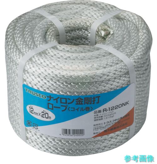 TRUSCO R-1220NK ナイロン索条 金剛石打 線径12mmX20m