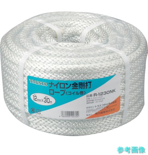 TRUSCO R-1230NK ナイロン索条 金剛石打 線径12mmX長さ30m