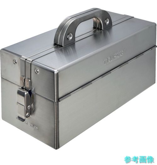 TRUSCO SU3D-370 ステンレス鋼両開き物の具ボックス席 二段式 370x185x215粍