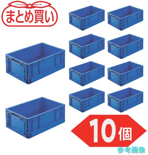 TRUSCO TPO-342-DB-10P 【まとめ買い】オリコン TPO型 折りたたみ入れもの TP判定基準 24L うす暗い青み 10個 【1Ｓ(10個)】